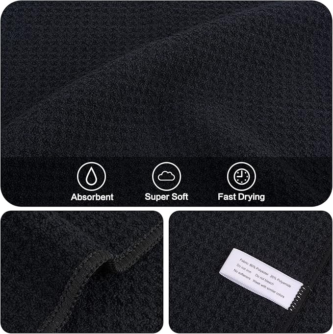 KinHwa Microfiber 6 Pack Dish Cloths Thick Waffle Weave Kitchen Dish Drying - Image 4