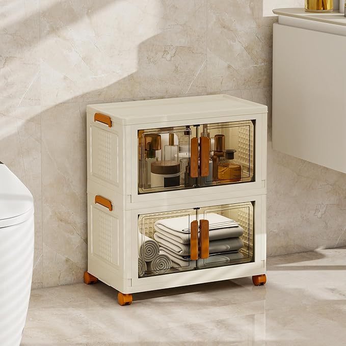 2 Tier Large Stackable Plastic Storage Bins - Image 7