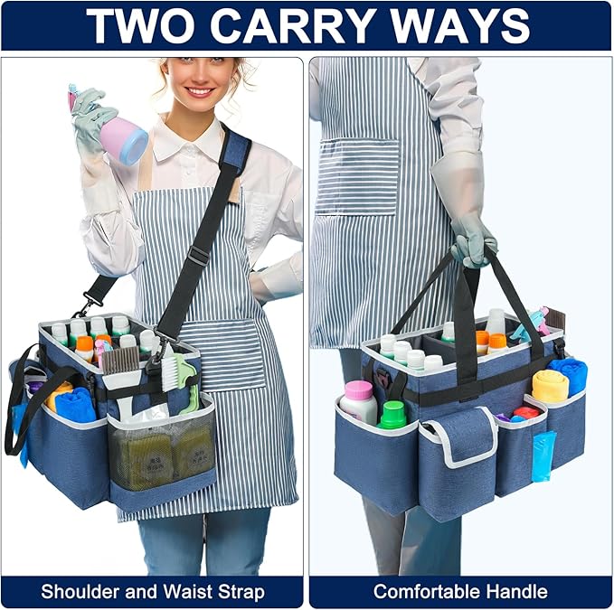 Cleaning Caddy, Cleaning Bag for Housekeepers, Cleaning Supplies Organizer - Image 5