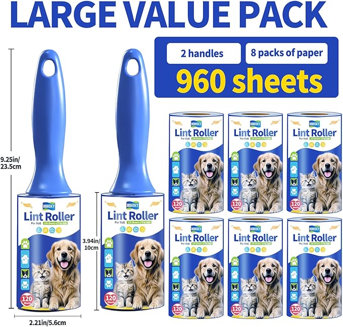 lint Rollers for pet Hair Extra Sticky Heavy Duty Lent Roller for Dog and Cat - Image 2