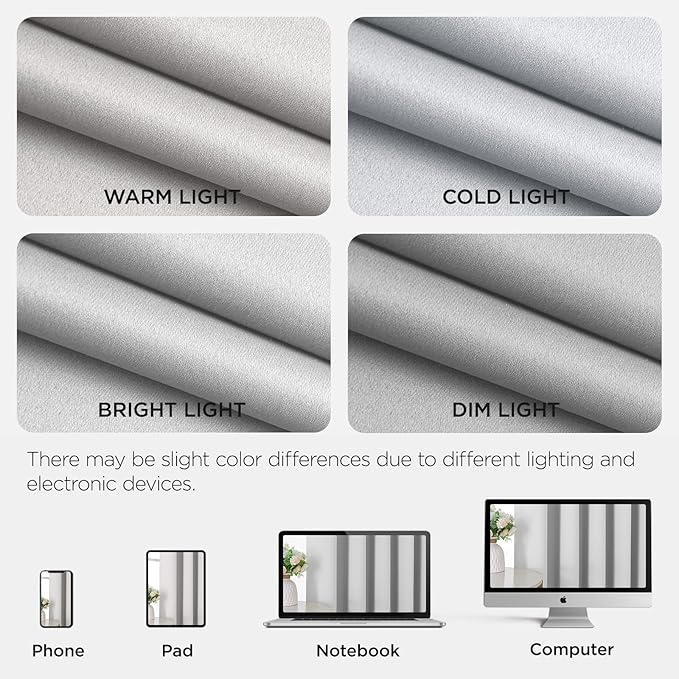 Joydeco Blackout Patio Sliding Door Curtains 84 Inches Long, Grommet Privacy - Image 8