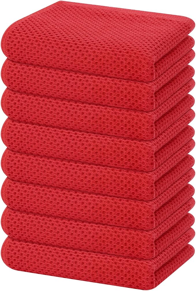 Homaxy 100% Cotton Waffle Weave Kitchen Dish Towels, Ultra Soft Absorbent Quick by Homaxy