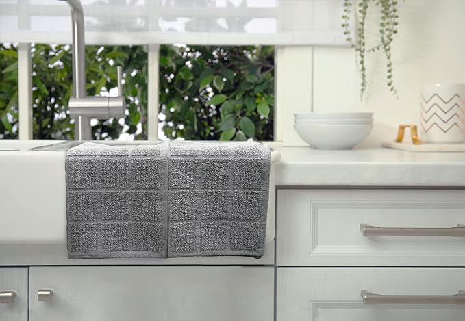 100% Cotton Terry Dish Cloth & Dish Towel, 6 Pack, Super Soft and Absorbent - Image 5