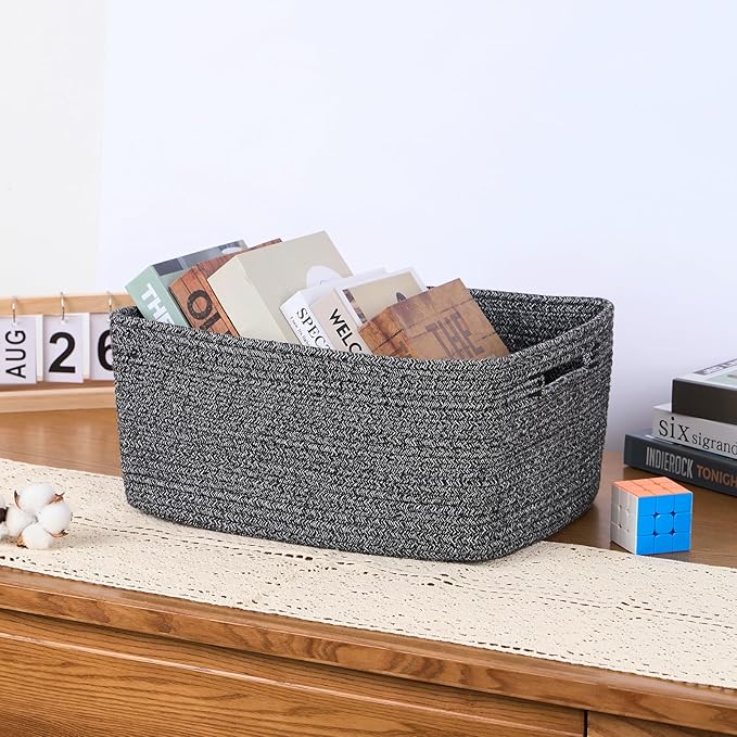 Large Storage Baskets for Organizing, Closet Shelf Baskets for Clothes Blanket - Image 5