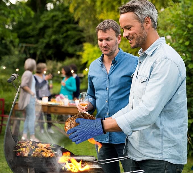 KITCHEN PERFECTION XL Silicone Smoker Oven Gloves-Extreme Heat Resistant BBQ - Image 7