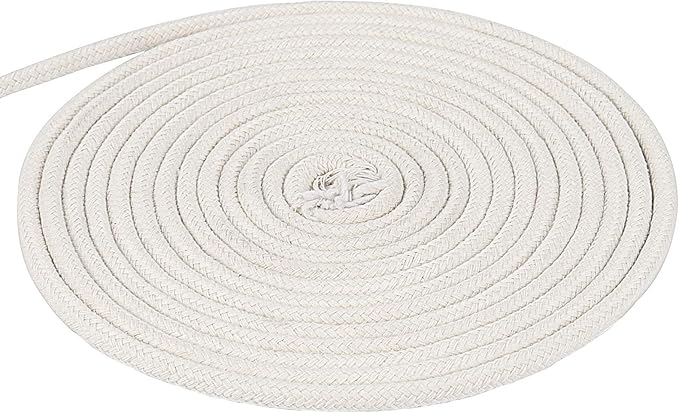 164 Feet 1/4 Inch White Natural Cotton Rope, Cotton Clothesline Rope, - Image 5