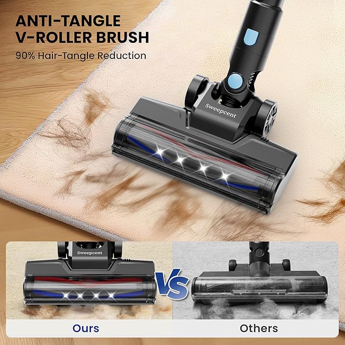 Cordless Vacuum Cleaner with 35kPa Suction Vacuum Cleaner, Lightweight Stick - Image 3