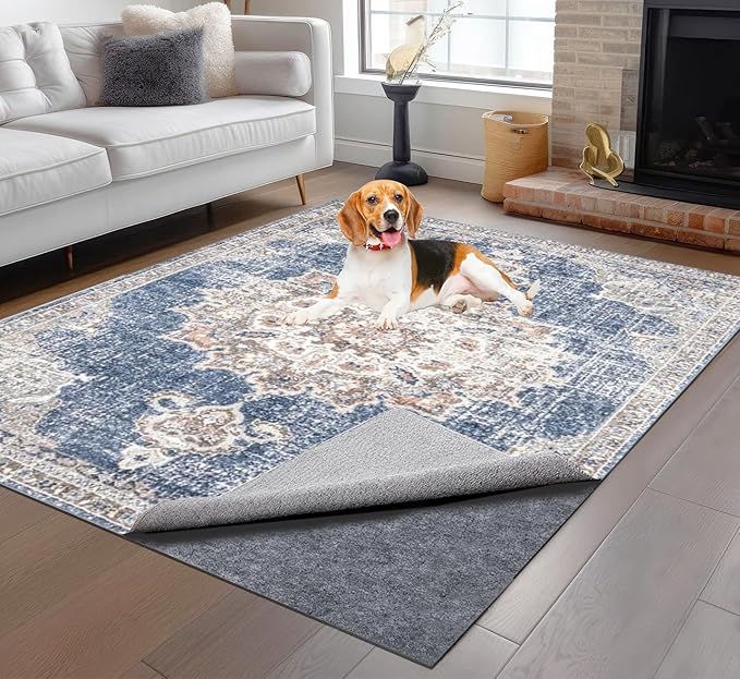 Non-Slip Rug Pads 8 x 10 ft, 100% Waterproof Extra Large Area Rugs Non Skid Rug by TUOTPE