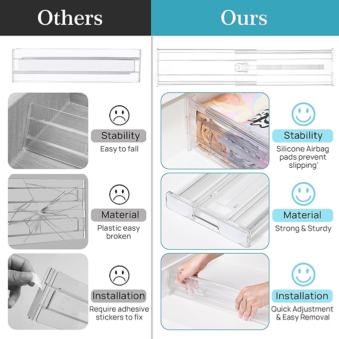 Vtopmart 12 Pack 4" Regular Upgrade Drawer Dividers - Image 7