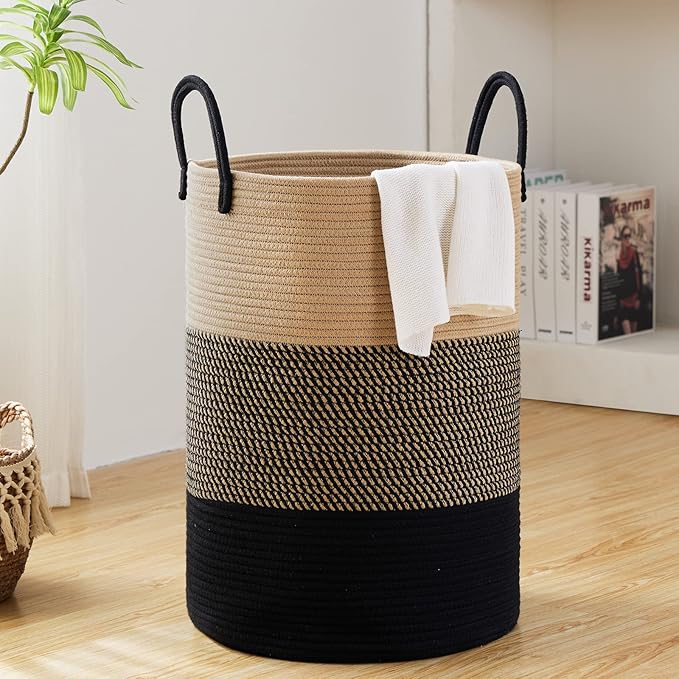 Fiona's magic 100L Extra Large Laundry Hamper Basket, 26.4Gal Tall Woven by Fionasmagic