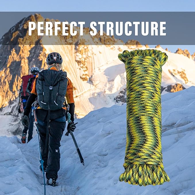 Braid 7 Strand Outdoor Survival Paracord Polyester Rope Nylon Rope Mix Thick - Image 6