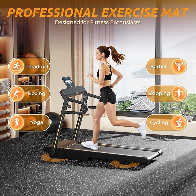 PRAISUN 0.6" Thicker Gym Mat, 24 Tiles 96 Sq Ft Workout Mats, Interlocking Foam - Image 2