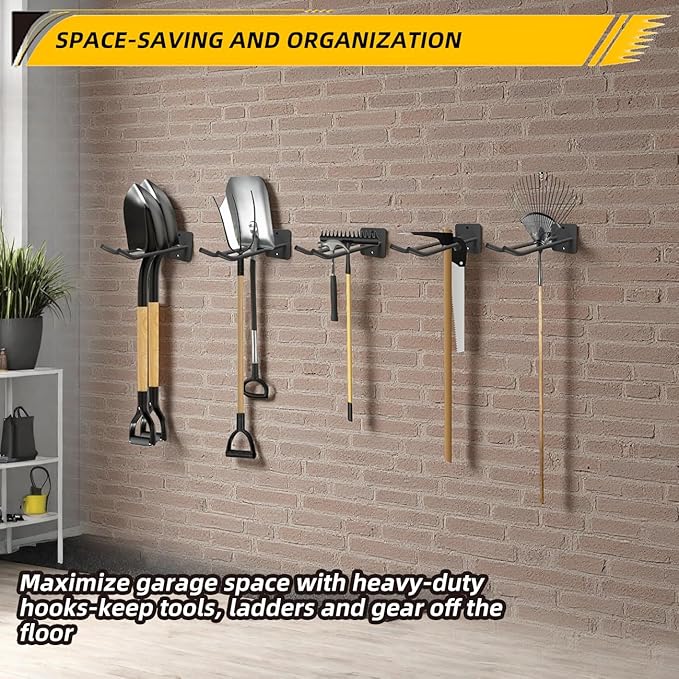 Garage Storage Hooks Heavy Duty Steel Tool Organizer Wall Mount Hangers Hooks - Image 7