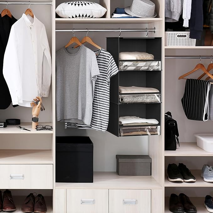 Simple Houseware 3 Shelf Hanging Closet Organizer - Image 2