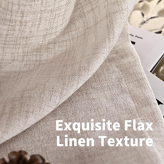 YoungsTex Natural Linen Curtains 72 Inch Length - Image 4