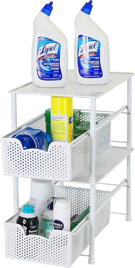 Simple Houseware Stackable Under Sink Cabinet Sliding Basket Organizer Drawer - Image 6