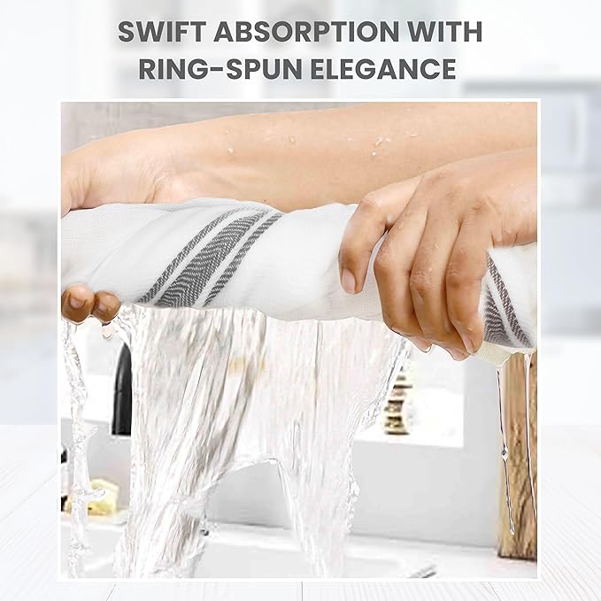 WHITEWRAP Kitchen Dish Towels for Kitchen, Highly Absorbent for Drying and - Image 4