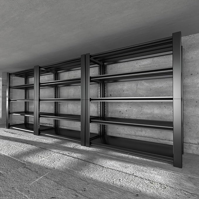 5-Tier Heavy Duty Garage Shelving Unit, 3000 LBS Capacity Metal Storage Rack by Nexvrtau
