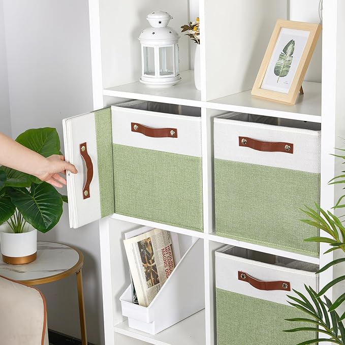 DULLEMELO Fabric Storage Cubes, 12x12 Storage Cube Bins - Image 9