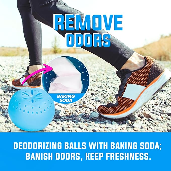 9 Pack Baking Soda Deodorizers, Fresh Scent Shoe Deodorizer Balls, Air Freshener - Image 2
