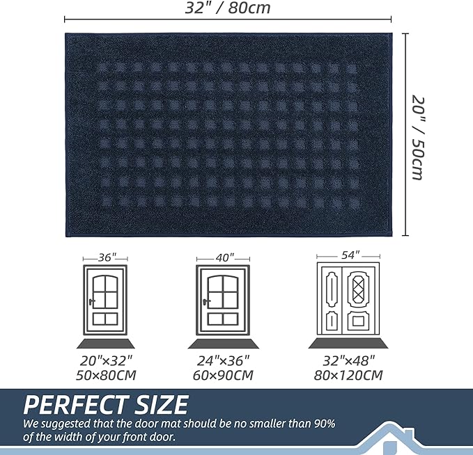 BEQHAUSE Waffle Door Mats Indoor 20"x32", Dog Mat - Image 2