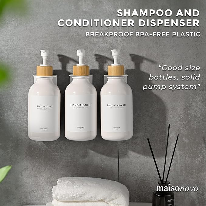 MaisoNovo Shampoo and Conditioner Dispenser - Image 3