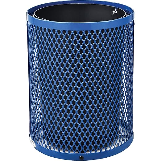 Global Industrial Outdoor Diamond Steel Trash Can - Image 3
