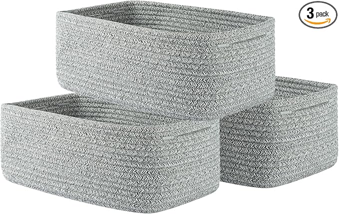 Small Woven Basket, 13.5 x 9.5 x 5 Inches, Storage Basket by KALLAX