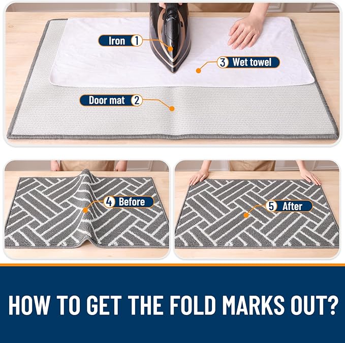 OLANLY Large Indoor Door Mat, 59x35 Inch, Dirt Resistant and Absorbent - Image 8