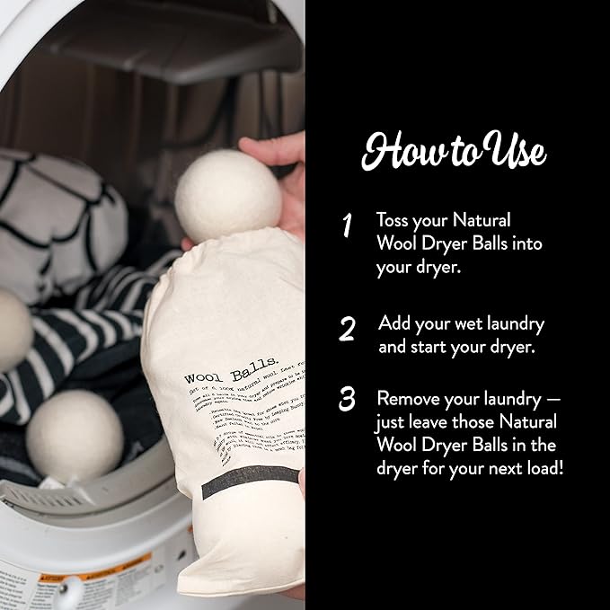 Molly's Suds Wool Dryer Balls | Natural Fabric Softener, Hypoallergenic - Image 4