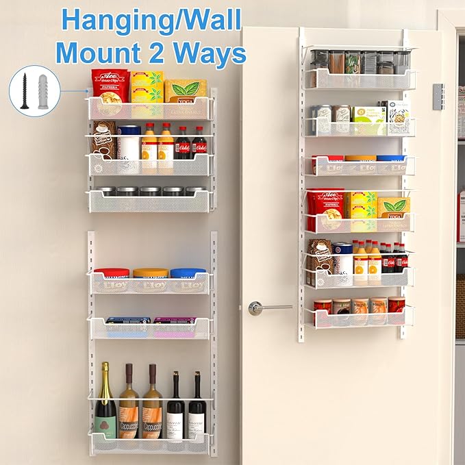 Over the Door Pantry Organizer, 6-Tier Over the Door Organizer - Image 6