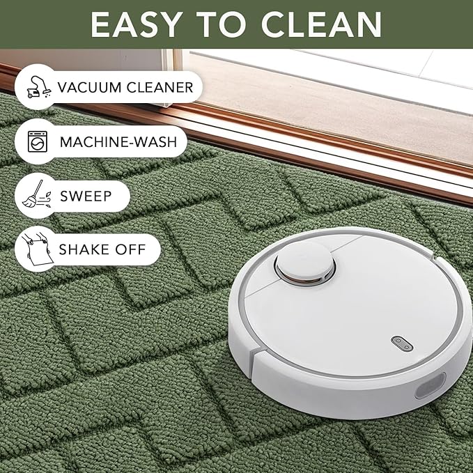 hicorfe Indoor Door Mat, Non Slip Door Mats, Absorbent Resist Dirt Entrance - Image 6