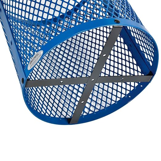 Global Industrial Outdoor Diamond Steel Trash Can - Image 4