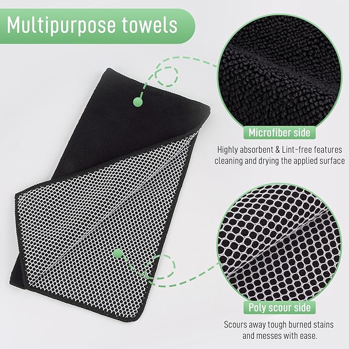 SINLAND Microfiber Dish Cloth for Washing Dishes Dish Washing Rags Best Kitchen - Image 3