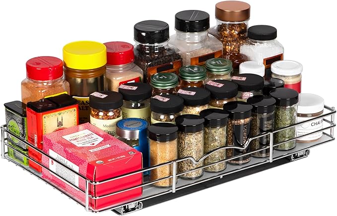 Pull Out Cabinet Organizer for Spices, Cans - Image 6