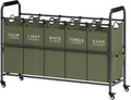 Tajsoon 5 Sections Laundry Sorter, Laundry Hamper by Tajsoon
