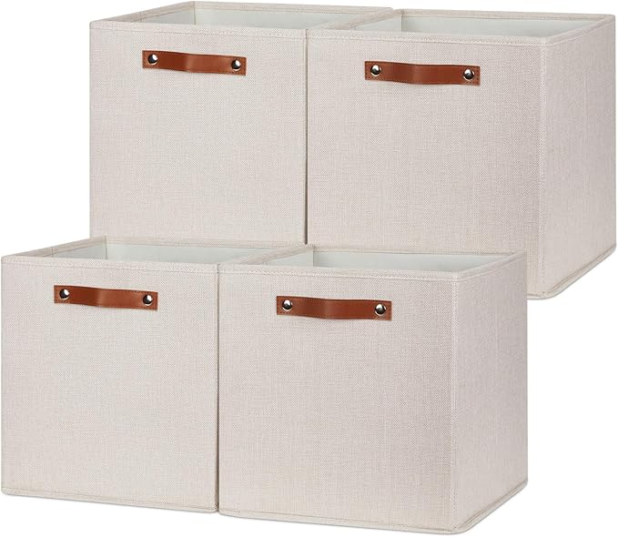 HNZIGE Large Storage Baskets Set of 4 Collapsible Storage Baskets, 13x13 - Image 6