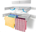 Step Up Laundry Drying Rack, Wall Mounted, Retractable Clothes Drying Rack by StepUpDryingRacks