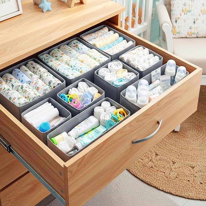 Cupic Cupid Drawer Organizer, Dresser Organizers, Foldabe Drawer Organizer - Image 2