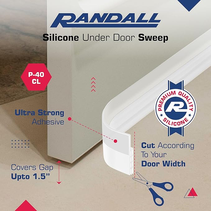 Adhesive Backed Door Draft Stopper – Silicone Under Door Sweep - Image 2