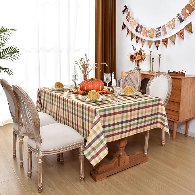 Waterproof Checkered Tablecloth Fabric - Image 4