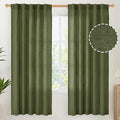 YoungsTex Olive Green Linen Curtains by YoungsTex