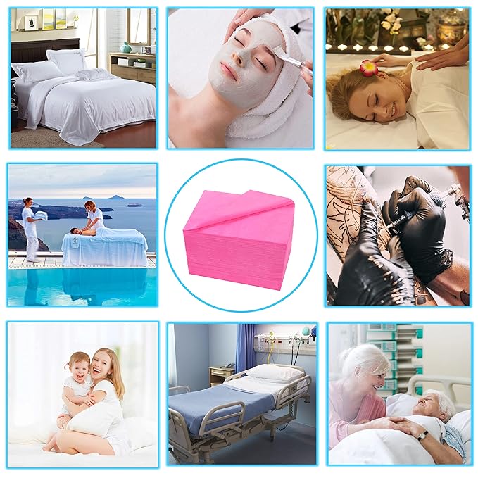 100 Pcs Disposable Bed Sheets 31" x 71" Massage Table Sheets Non Woven Fabric - Image 7