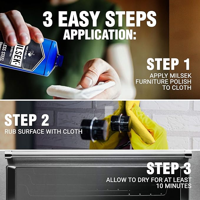 Milsek Stainless Steel Cleaner & Microfiber Cloth - Image 7