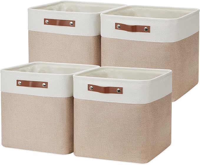 DULLEMELO Fabric Storage Cubes, 13 inch Cube Stroage Bins by DULLEMELO