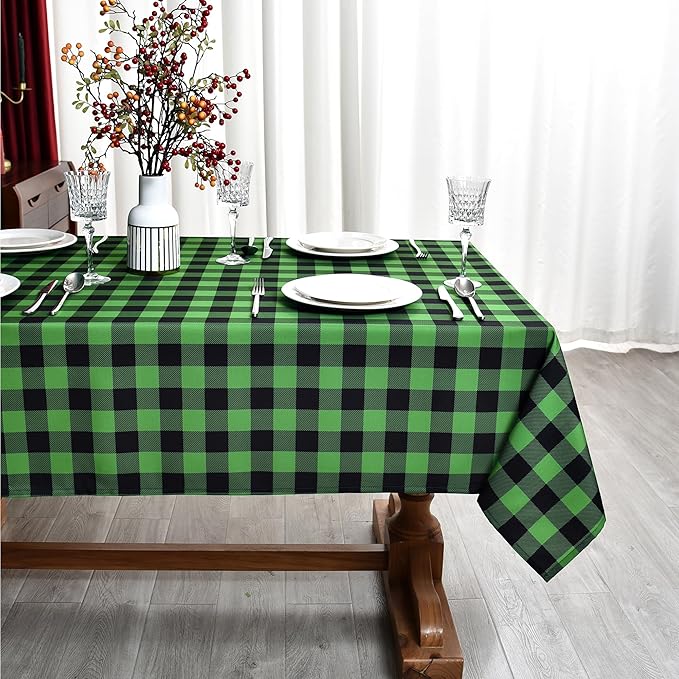Waterproof Gingham Festive Tablecloth Fabric - Image 4