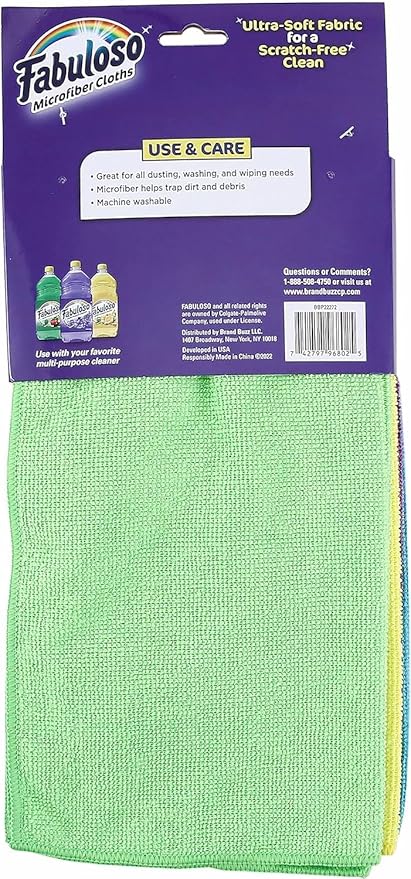 Fabuloso Microfiber Cleaning Cloths, Rainbow - Image 5