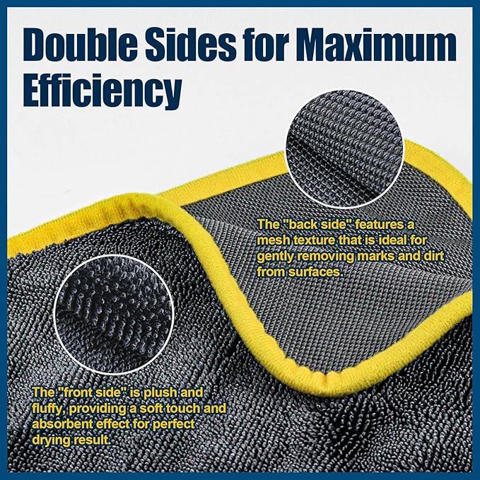 Airlab Microfiber Towels for Cars Wash Drying Extra Large Super Absorbent - Image 5