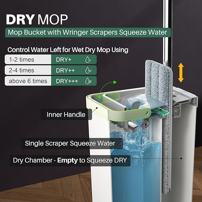 JOYMOOP Mop and Bucket with Wringer Set, Wet Dry Mop - Image 3