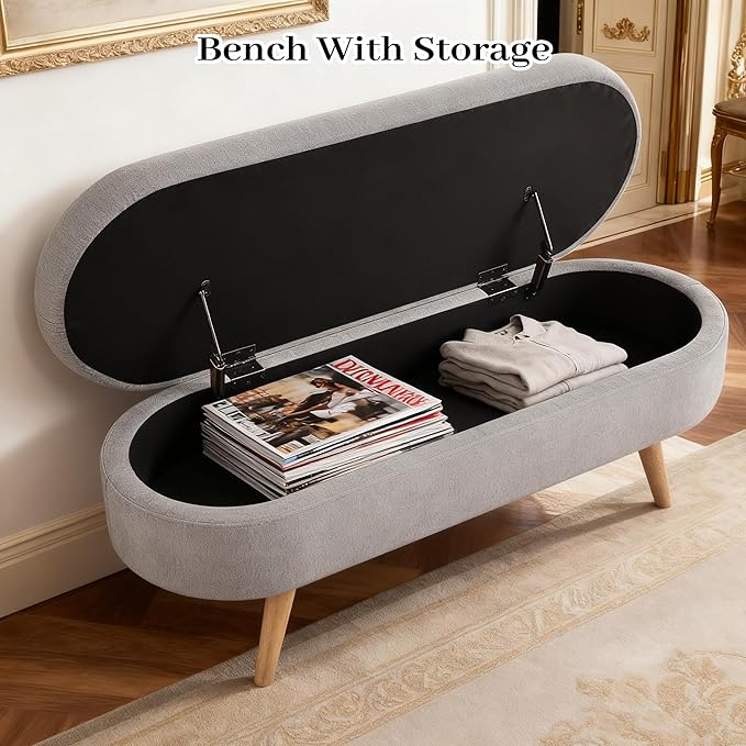 Storage Bench, Upholstered Entryway Benches - Image 6